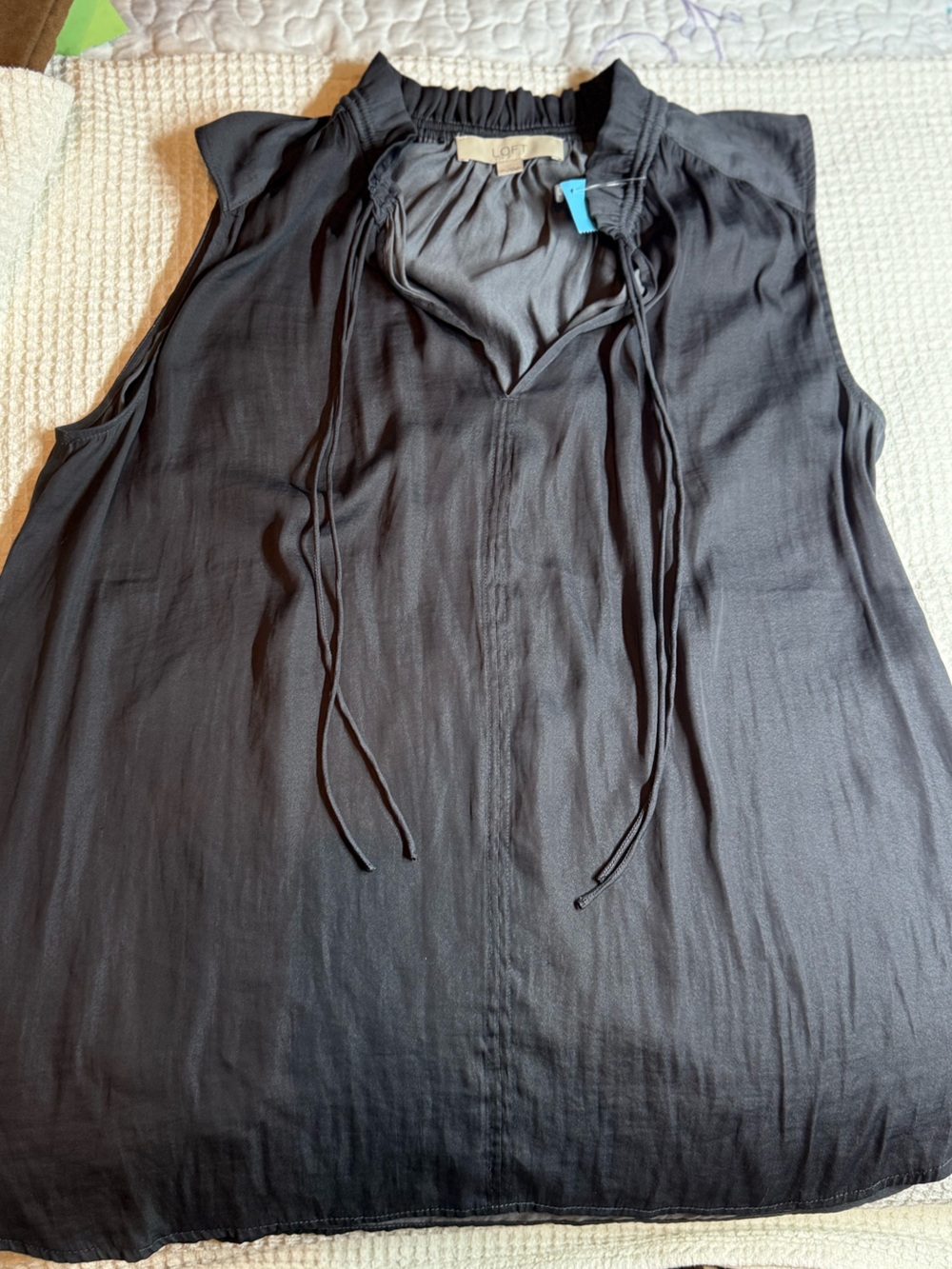 Loft Steel Gray sleeveless top